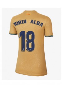 Barcelona Jordi Alba #18 Voetbaltruitje Uit tenue Dames 2022-23 Korte Mouw